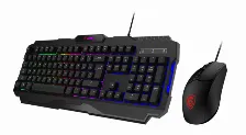 Kit Teclado Y Mouse Gaming Msi Forge Gk100 Combo, Alambrico, Usb, 1.5m, Espanol, Negro